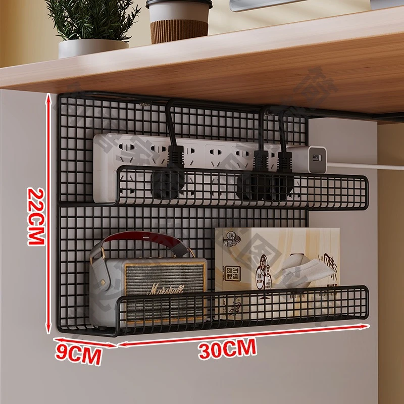 Under-desk Cable Management Cable Tray Punching Free Power Cable Trough Finishing Box Wire Socket Storage Wiring Organizer - Image 7